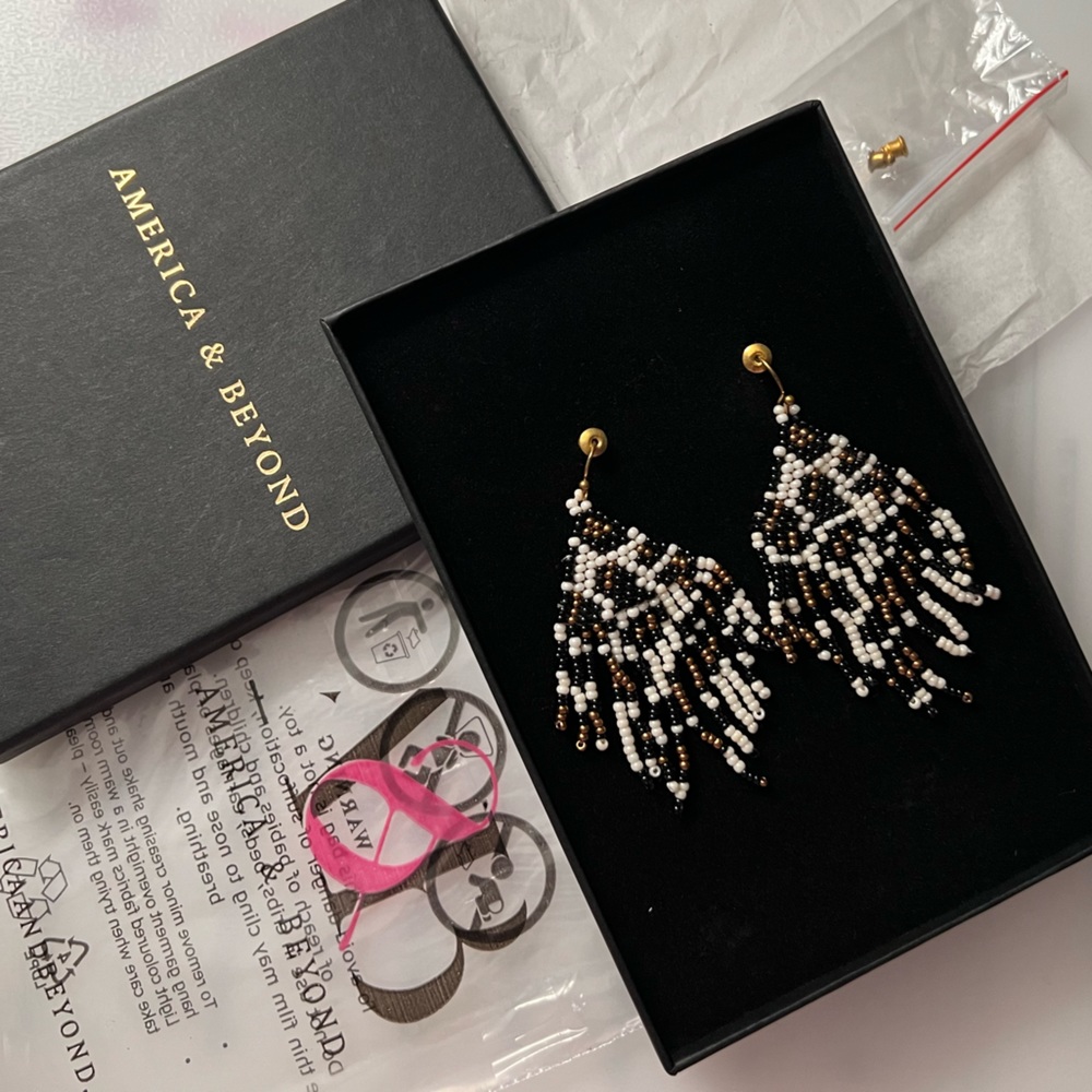 New!  America & Beyond Beaded Earrings
